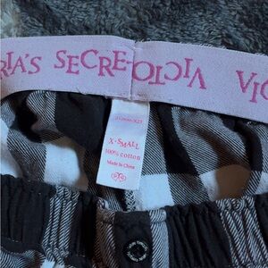 Victoria's Secret Black and White Checkered Pajama Bottoms
